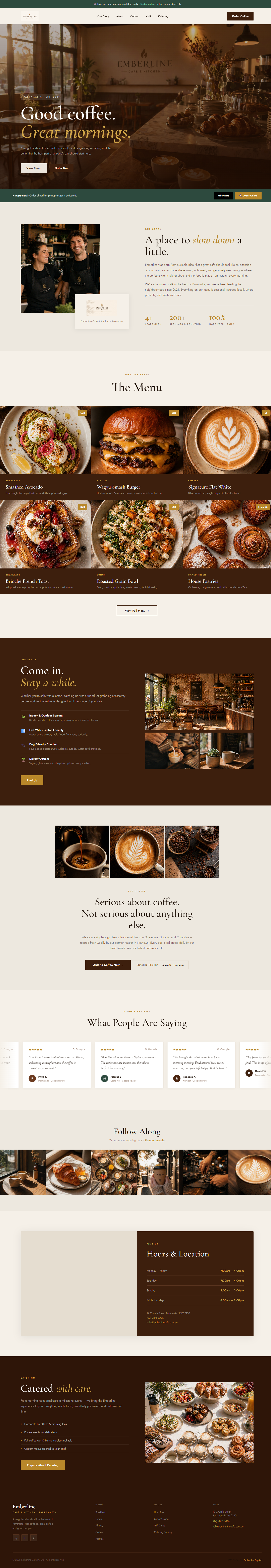 Emberline Café Website