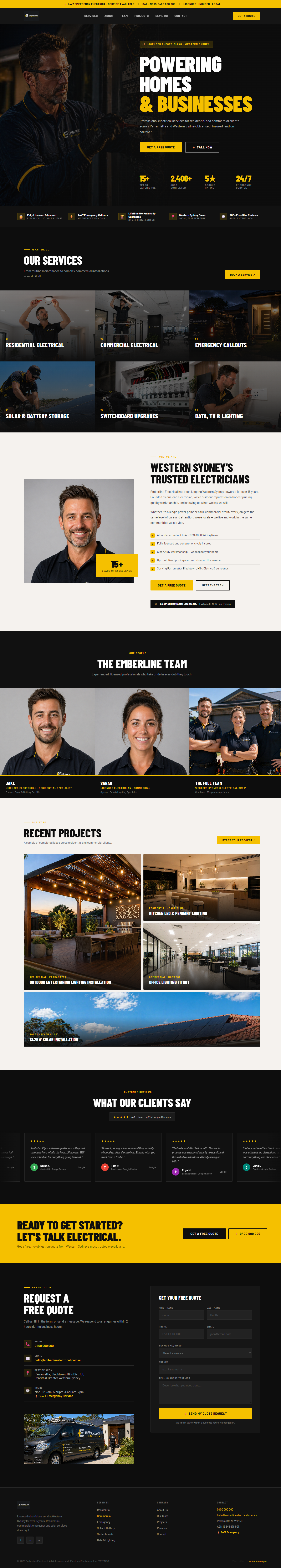Emberline Electrical Website