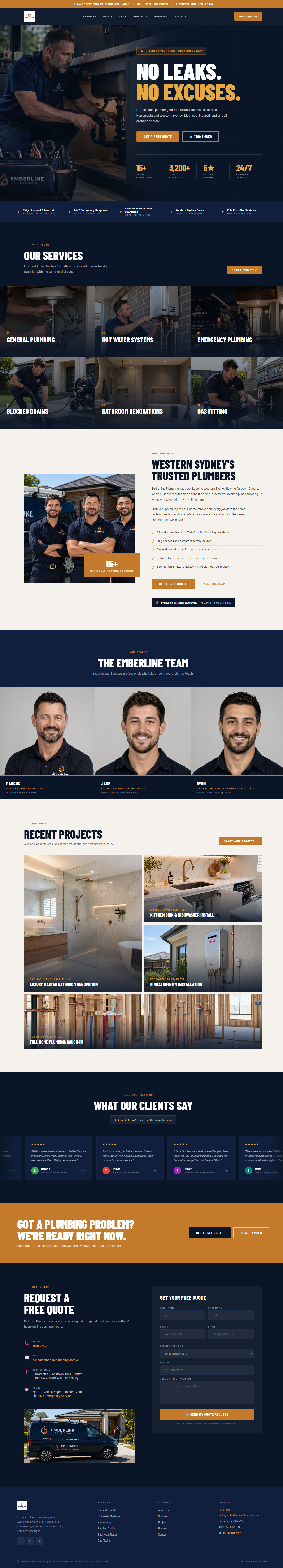 Emberline Plumbing Website